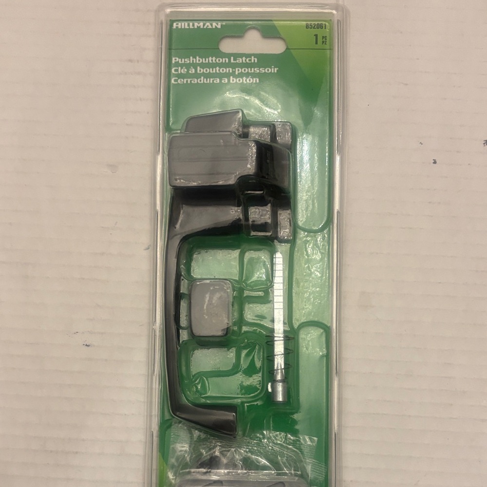 Pushbutton Latch Door Handle - Black
